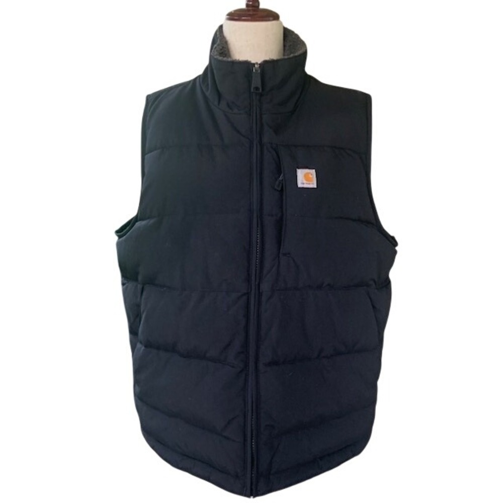 Carhartt Montana Loose Fit Insulated Vest Women's M Black Sherpa Lined OV5607-W - Picture 1 of 8